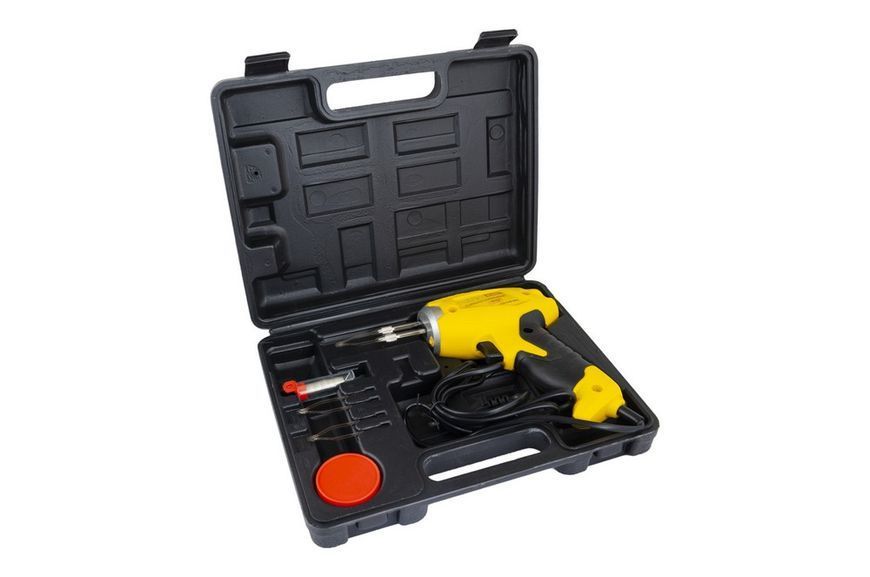 Паяльник імпульсний MASTERTOOL з трансформатором 100 Вт/220-240 V/50 Hz 0-400&deg;С LED пластиковий кейс/аксессуари 44-0000 27267 фото