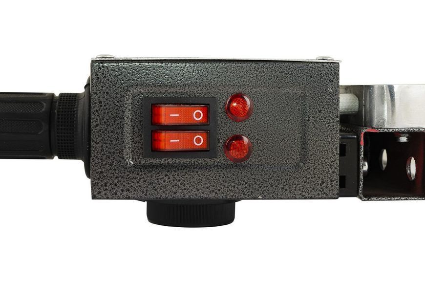 Паяльник для пластикових труб MASTERTOOL 20-63 мм 2 режими 1100-2200 Вт/220 V/50 Hz 0-300&deg;С IP44 LED металевий кейс/аксесуари ППТ2200 31029 фото