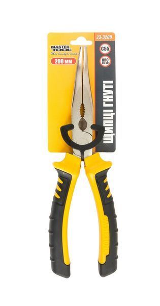Щипці вигнуті MASTERTOOL 200 мм С55/HRC 45~50 23-3200 29866 фото