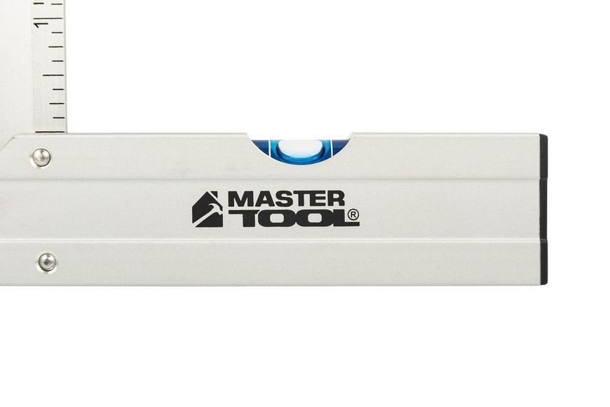 Кутник будівельний алюмінієвий MASTERTOOL 350 мм ручка Al з капсулою 0,5 мм/1м 30-4350 30295 фото