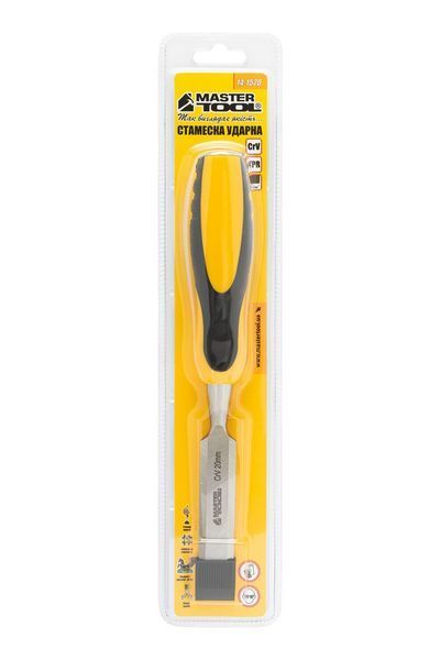Стамеска ударна MASTERTOOL CrV 20 мм з двокомпонентною ручкою 14-1520 27077 фото