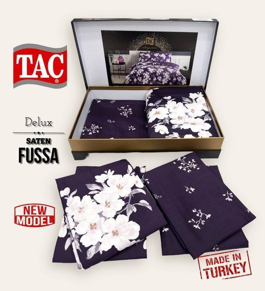 Двоспальний Євро комплект TAC Fussa Mor Сатин-Delux 29533 фото