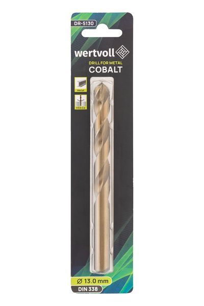 Свердло для металу WERTVOLL COBALT HSS 13.0х151 мм DIN 338 DR-5130 31599 фото