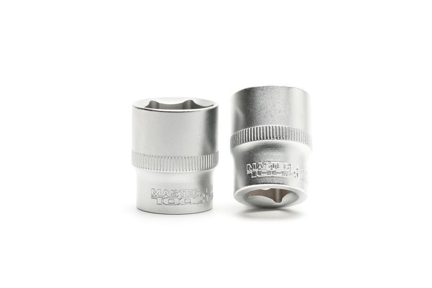 Набір головок торцевих 6-гранних MASTERTOOL &frac12;" 10-24 мм L 40 мм CrV 10 шт 78-1211 27545 фото
