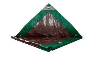 Тент універсальний MASTERTOOL TARPAULIN 5 &times; 6 м двосторонній 130 г/м&sup2; Green/Brown 89-4506 32998 фото