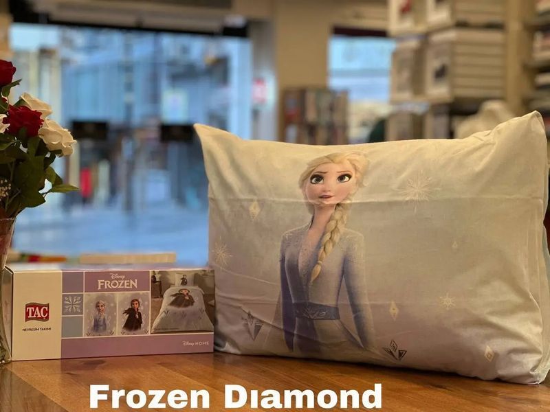 Підлітковий комплект Disney TAC Frozen Diamond Ранфорс / простирадло на резинці 54462 фото