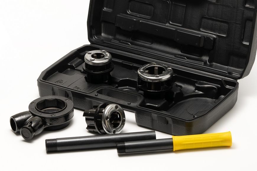 Клуп трубний для нарізання різьби MASTERTOOL BSPT &frac12;"/&frac34;"/1" набір 3 шт 14-1402 32802 фото