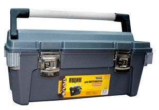 Скриня для інструментів MASTERTOOL ABS пластик з металевими замками 25.5" 650х275х265 мм 79-2100 26544 фото