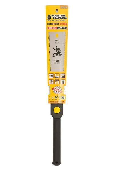 Ножівка столярна MASTERTOOL 7TPI/16TPI JAPAN CUT RYOBA 300 мм загартований зуб 3-D заточування 14-2714 32962 фото