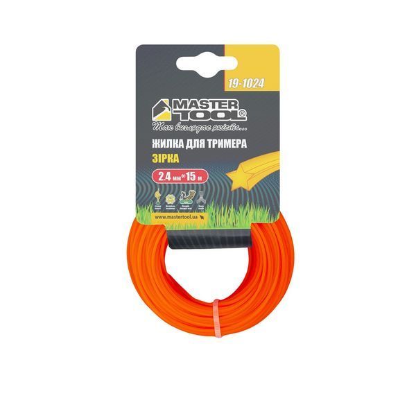 Жилка для тримера MASTERTOOL STAR 2.4 мм &times; 15 м 19-1024 27533 фото