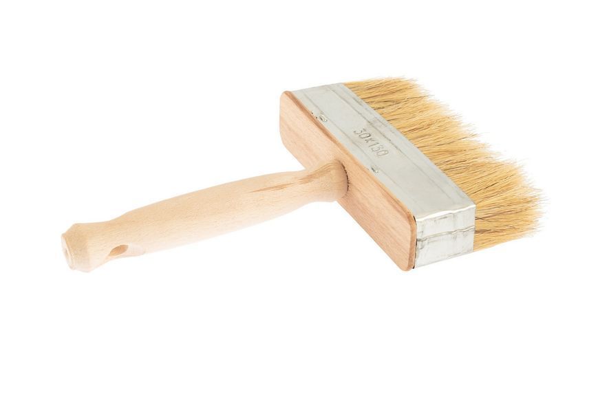Макловиця MASTERTOOL 130&times;30 мм натуральна щетина з дерев'яною ручкою 91-9213 25899 фото