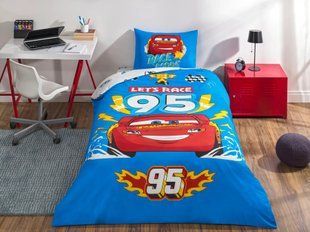 Підлітковий комплект Disney TAC Cars let's Race Ранфорс / простирадло на резинці 54451 фото