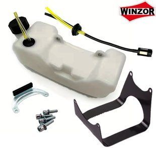 Бензобак WINZOR (горло по центру) + болти + бензошланг + тримач + захист 6540 фото