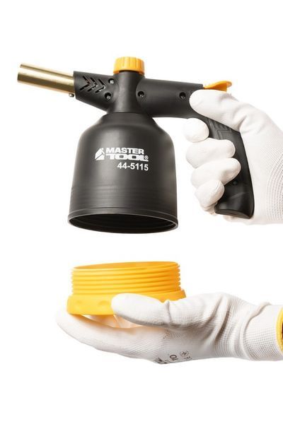 Лампа газова паяльна MASTERTOOL п'єзопідпал/обертання 360&deg; &Oslash; 20.2 мм/1300&deg;С 1.7 кВт 123 г/год 44-5115 33884 фото