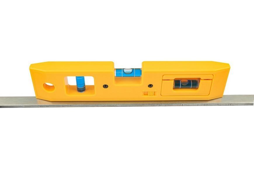 Рівень будівельний магнітний MASTERTOOL TORPEDO 230 мм, 3 капсули (1 знімна) 30-0895 30302 фото