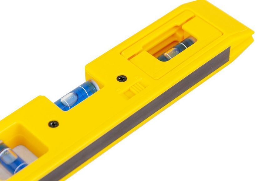 Рівень будівельний магнітний MASTERTOOL TORPEDO 230 мм, 3 капсули (1 знімна) 30-0895 30302 фото