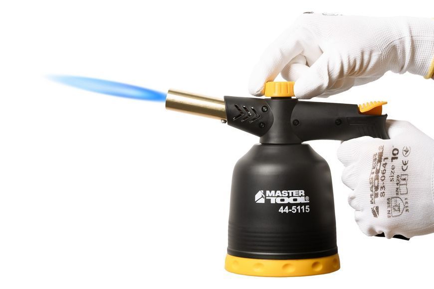 Лампа газова паяльна MASTERTOOL п'єзопідпал/обертання 360&deg; &Oslash; 20.2 мм/1300&deg;С 1.7 кВт 123 г/год 44-5115 33884 фото
