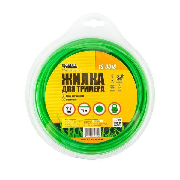 Жилка для тримера MASTERTOOL ROUND 2.7 мм &times; 71 м 19-0013 29920 фото