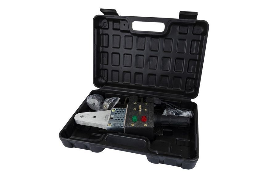 Паяльник для пластикових труб MASTERTOOL 20-32 мм 800 Вт/220 V/50 Hz 0-300&deg;С IP44 LED-індикація пластиковий кейс ППТ800 31034 фото