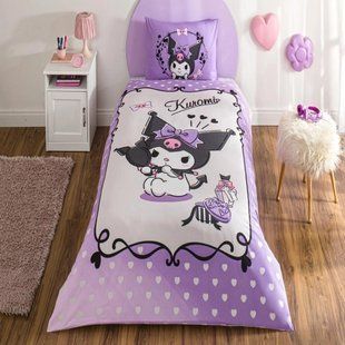 Підлітковий комплект Disney TAC Kuromi Ранфорс / простирадло на резинці 57233 фото