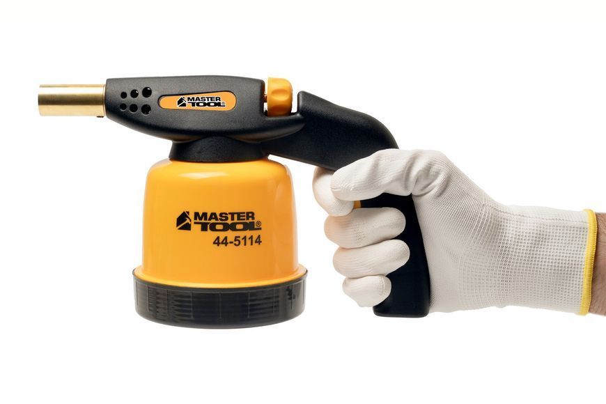 Лампа газова паяльна MASTERTOOL п'єзопідпал &Oslash; 20 мм/1300&deg;С 1.3 кВт 94.6 г/год 44-5114 33885 фото