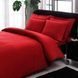 Двоспальний King Size комплект TAC Premium Basic Red Сатин-Stripe 7677 фото 1