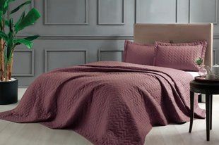 Стьобане покривало TAC Glory Bordo 180&times;260см + наволочка 50&times;70см 38491 фото
