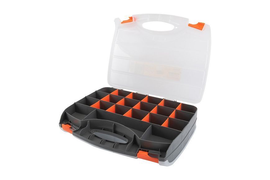 Органайзер двосторонній MASTERTOOL з ручкою 15" 380х290х80 мм 30 секцій 79-3130 26114 фото