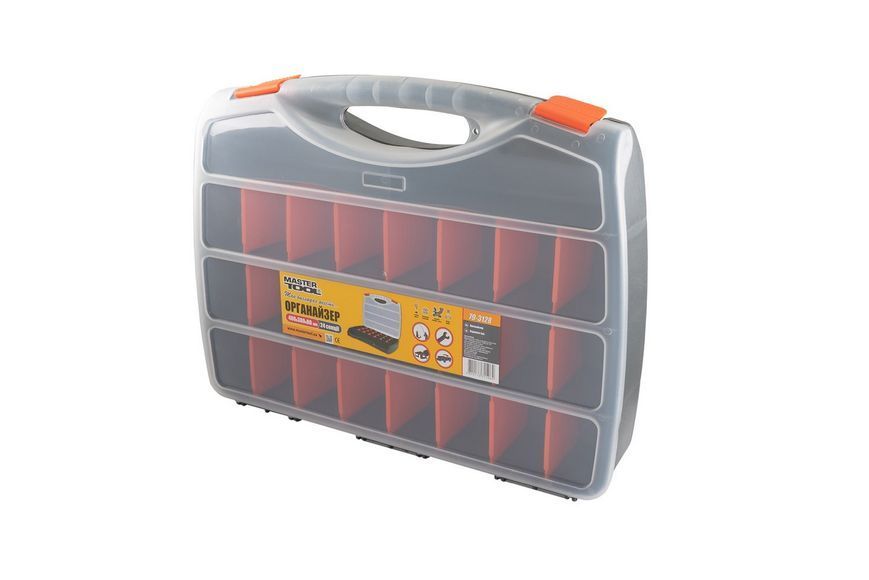 Органайзер MASTERTOOL з ручкою 19" 480х380х80 мм 24 секції 79-3128 26115 фото