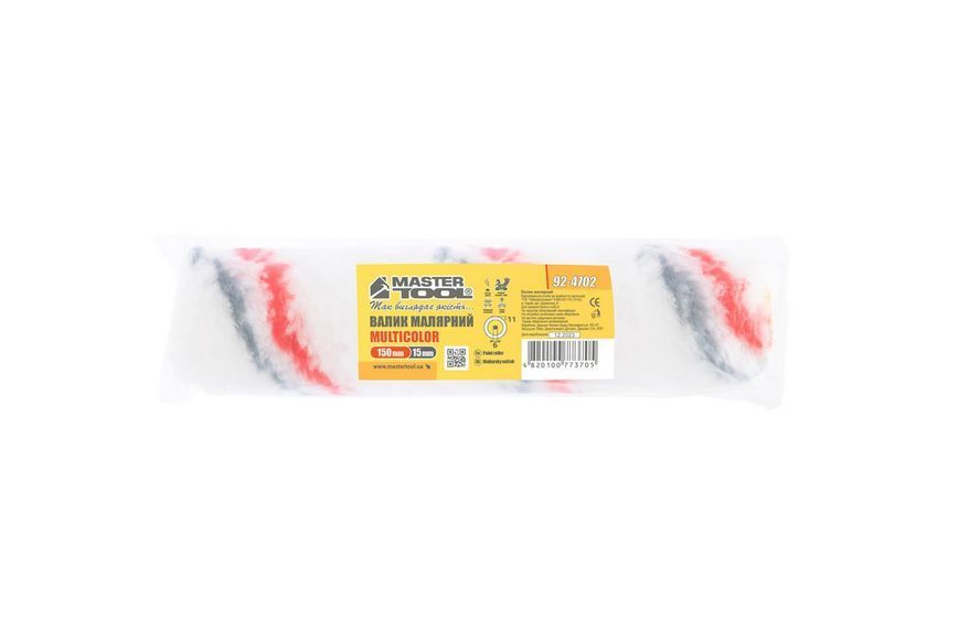 Валик малярський MASTERTOOL Multicolor 150 x 15 x 11 мм, &Oslash; 6 мм 92-4702 27197 фото