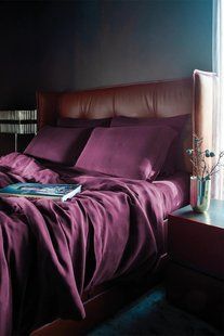 Двоспальний Євро комплект Issimo Home Jade Burgundy 500 TC Cupro (на замовлення) 67548 фото