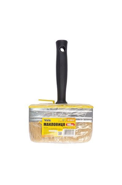 Макловиця MASTERTOOL 140х40х45 мм натуральна щетина з пластиковою ручкою 91-9614 27897 фото