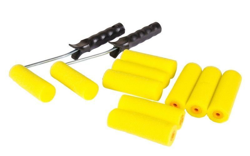 Набір малярний MASTERTOOL №10 валик поролоновий 100х36 мм 10 шт/2 ручки 92-8110 27315 фото