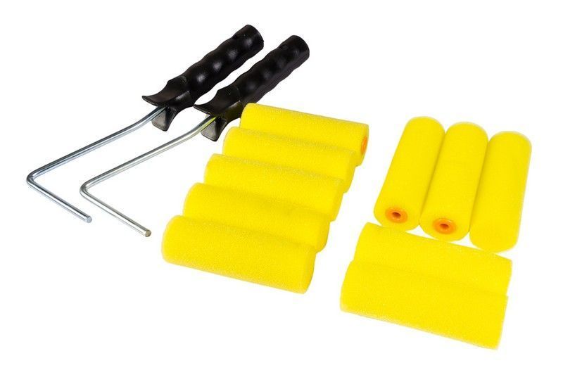 Набір малярний MASTERTOOL №10 валик поролоновий 100х36 мм 10 шт/2 ручки 92-8110 27315 фото