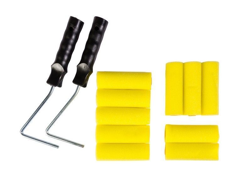 Набір малярний MASTERTOOL №10 валик поролоновий 100х36 мм 10 шт/2 ручки 92-8110 27315 фото