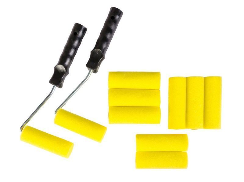 Набір малярний MASTERTOOL №10 валик поролоновий 100х36 мм 10 шт/2 ручки 92-8110 27315 фото