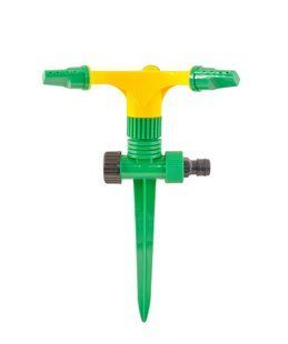 Зрошувач для поливу MASTERTOOL обертовий 3-х ріжковий &frac12;" 12 м на ніжці 92-9322 27603 фото
