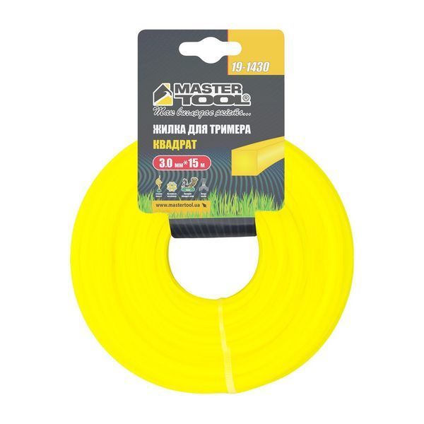 Жилка для тримера MASTERTOOL SQUARE 3.0 мм &times; 15 м 19-1430 27799 фото