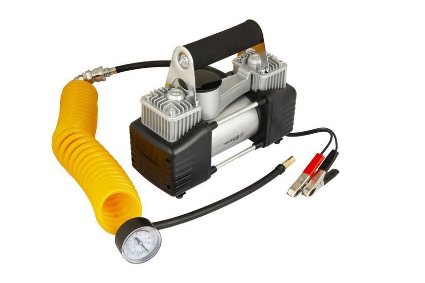 Компресор автомобільний двопоршневий WERTVOLL 12 V 150 PSI 25 A 300 Вт 85 л/хв сумка AC-2185 30510 фото