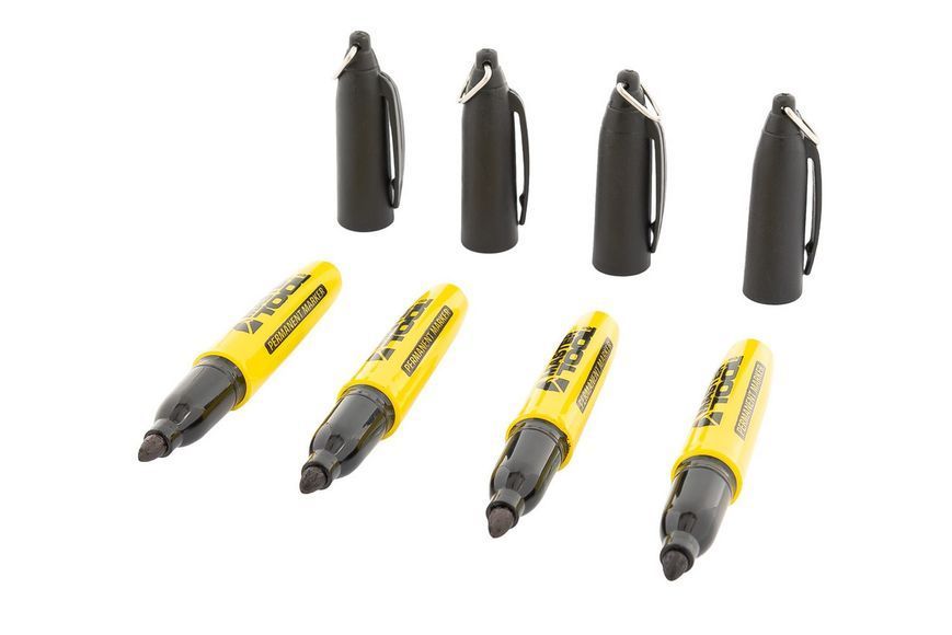 Маркер перманентний MASTERTOOL набір 4 шт чорний 14-1821 29277 фото