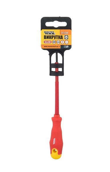 Викрутка діелектрична шліцева MASTERTOOL SL3х100 мм 1000 V 47-0310 27651 фото