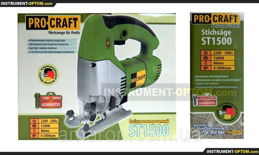 Лобзик ProCraft ST1500 Ватт !!! 1505503 фото