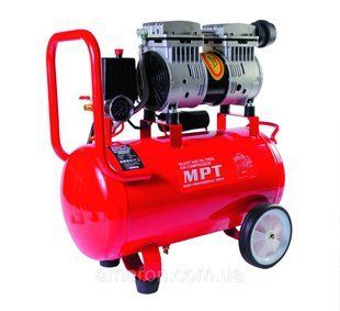 Компрессор бесшумный MPT PROFI OIL FREE 24 л 800 Вт 1450 об/мин 7 атм медная обмотка MAC80243S 1384 фото
