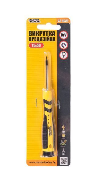 Викрутка прецизійна MASTERTOOL TORX T5х50 мм 43-0055 29121 фото