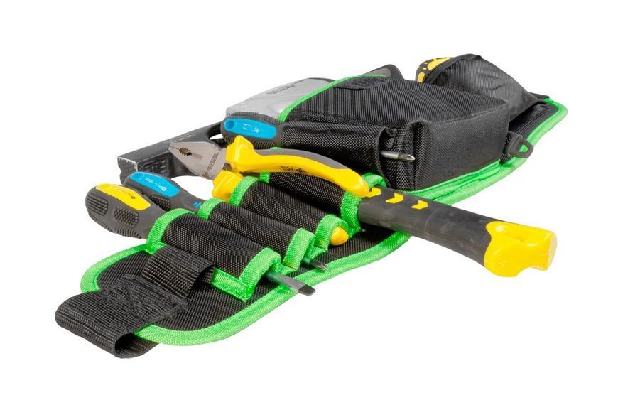 Пояс для інструментів MASTERTOOL монтерський 1300&times;160 мм 9 кишень 1680 DEN 79-1933 27290 фото