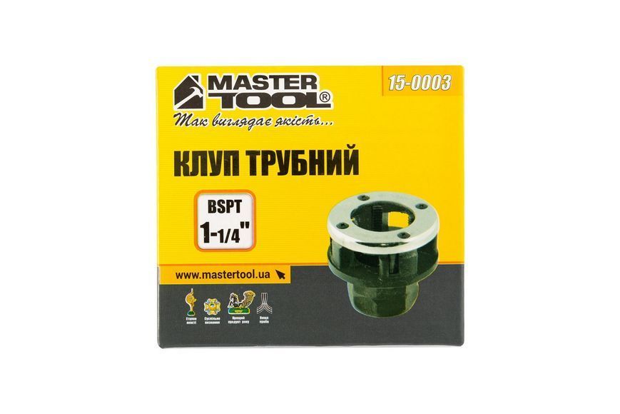 Клуп трубний для нарізання різьби MASTERTOOL BSPT 1-1/4" 15-0003 24730 фото