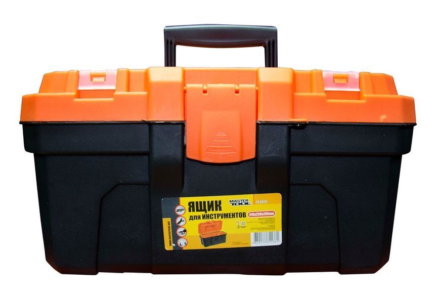Скриня для інструментів MASTERTOOL з пластиковими замками 16" 410х230х205 мм 79-6026 26582 фото
