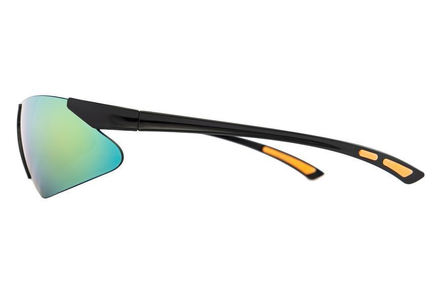 Окуляри відкриті MASTERTOOL SPORTLINE GOLD MIRROR захист від подряпин ANTI-SCRATCH м'який носоупор протиковзкі дужки 82-0005 31738 фото