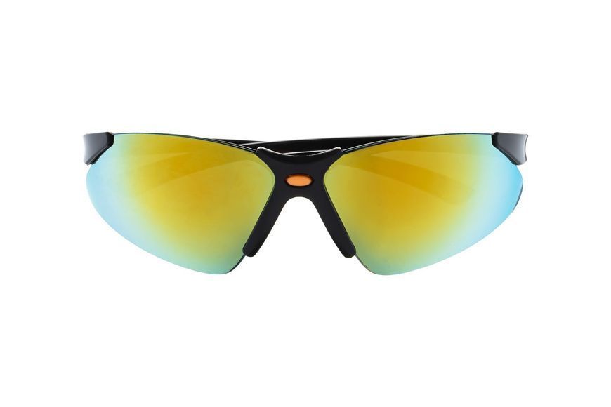 Окуляри відкриті MASTERTOOL SPORTLINE GOLD MIRROR захист від подряпин ANTI-SCRATCH м'який носоупор протиковзкі дужки 82-0005 31738 фото