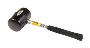Киянка гумова MASTERTOOL 75 мм 680 г металева рукоятка чорна 02-1303 27542 фото